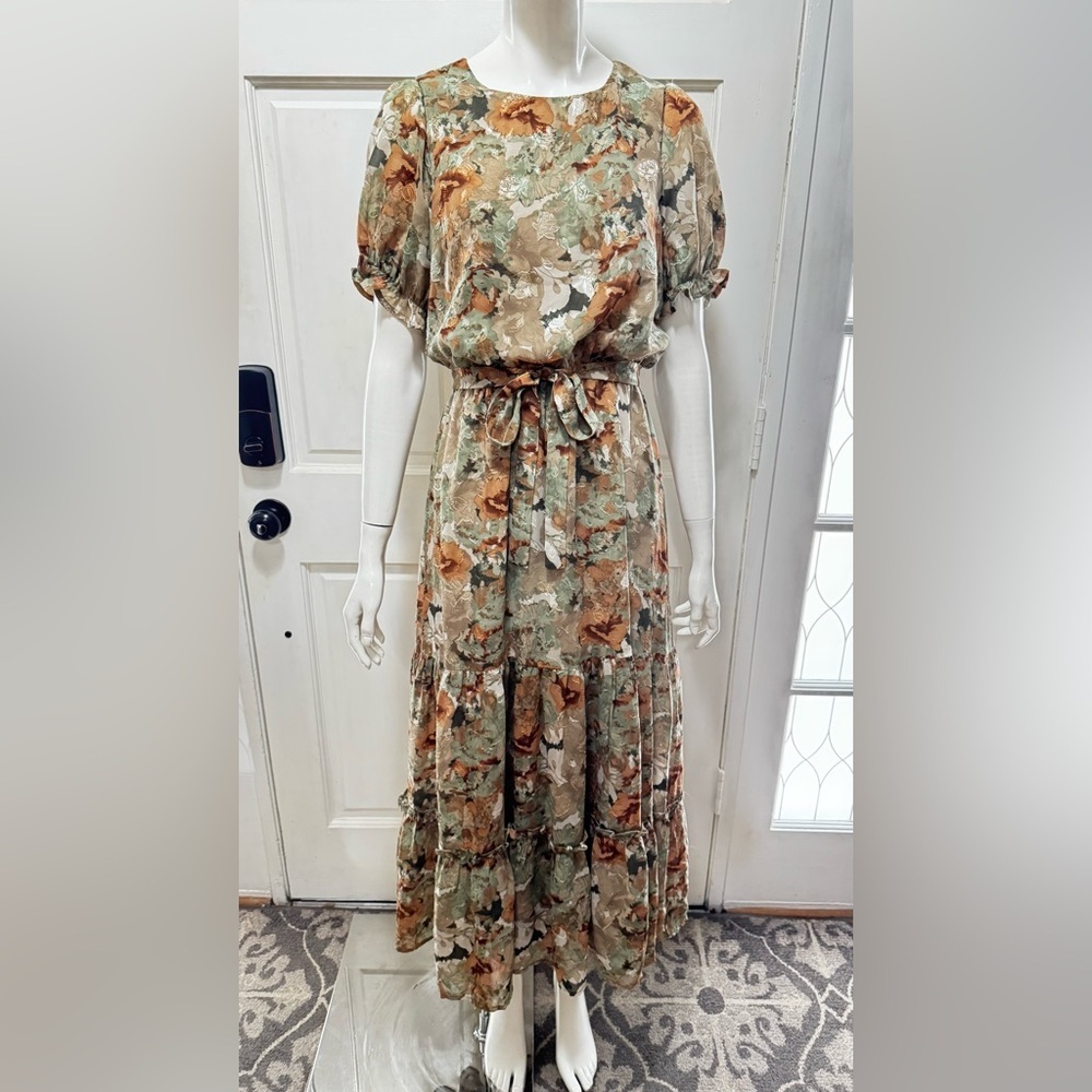 JessaKae Boho Autumn Floral Maxi Dress Size XS. P-28